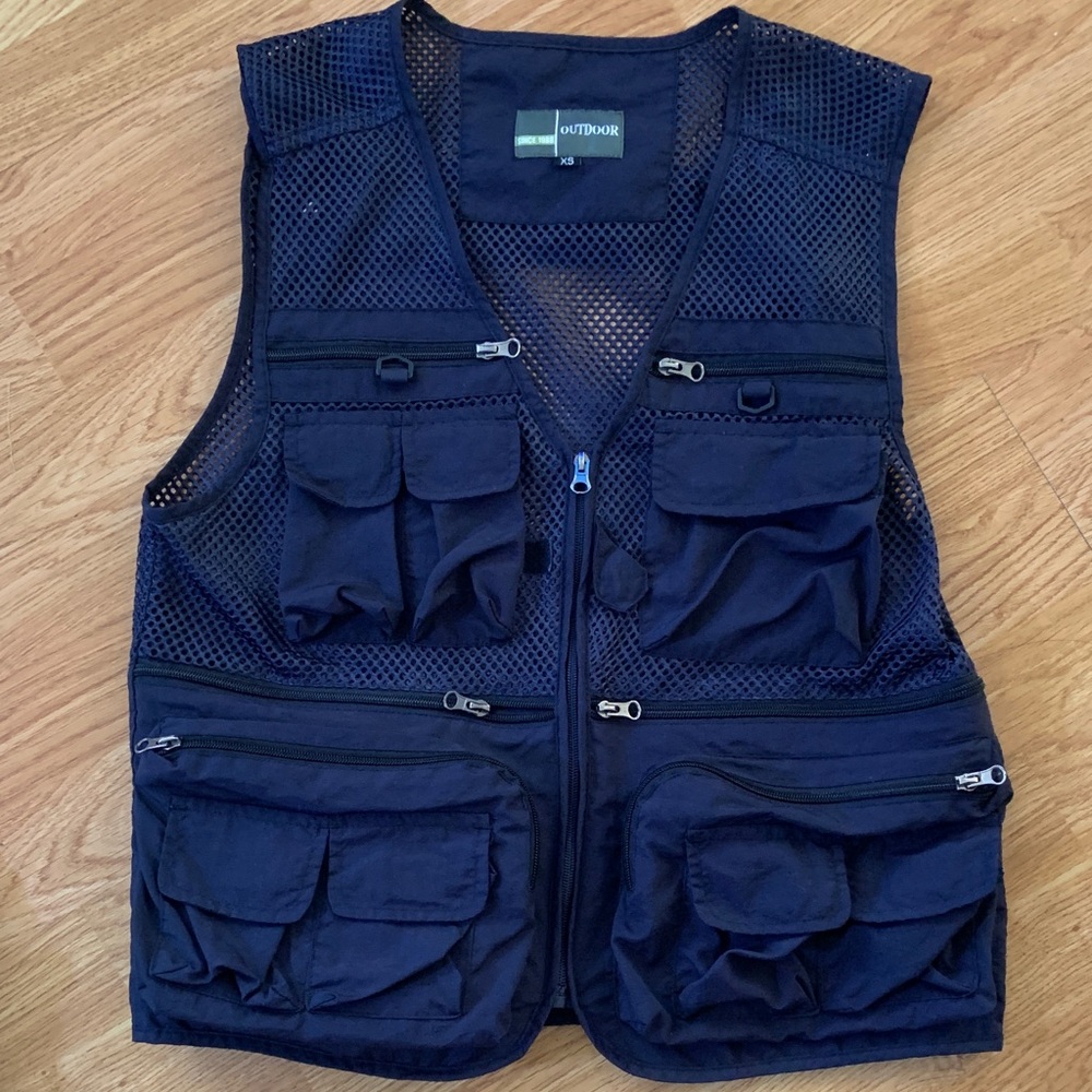 Dark Blue Mesh Fishing/Utility Vest